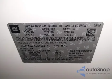 2017 GMC Terrain Denali from USA, damaged, VIN 2GKFLRE39H6101151